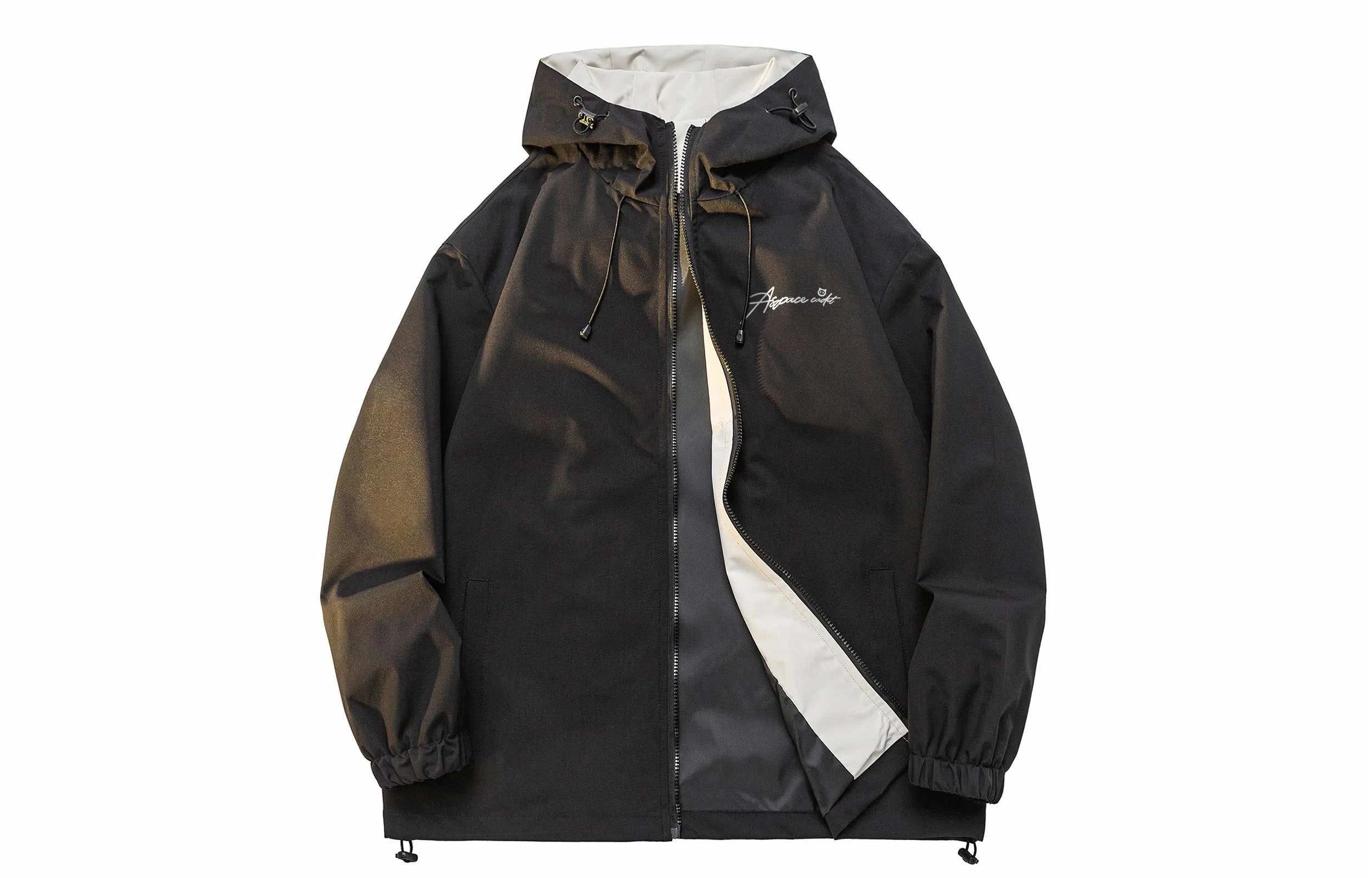 王者荣耀 鲁班七号星空梦想款 美式高街纯色简约基础款字母印花休闲宽松百搭撞色外套高街户外机能风工装连帽无性别通勤舒适夹克 男女同款