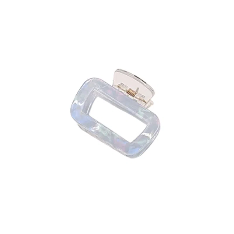 水中玉 幻彩人鱼姬高级感后脑勺半扎发中号方块鲨鱼夹 亚克力 发夹 女款