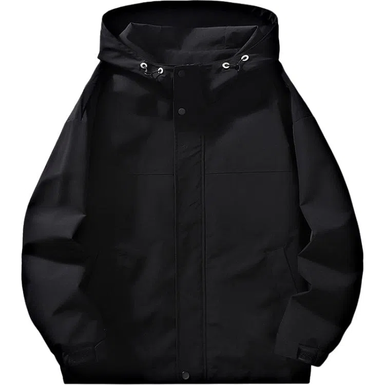 秋季美式简约百搭连帽长袖  徒步户外远足都市生活/旅游/通勤 防水防风透气冲锋衣 男女同款