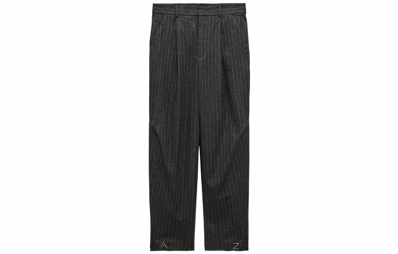 ADER ERROR x ZARA Striped Grey Trousers