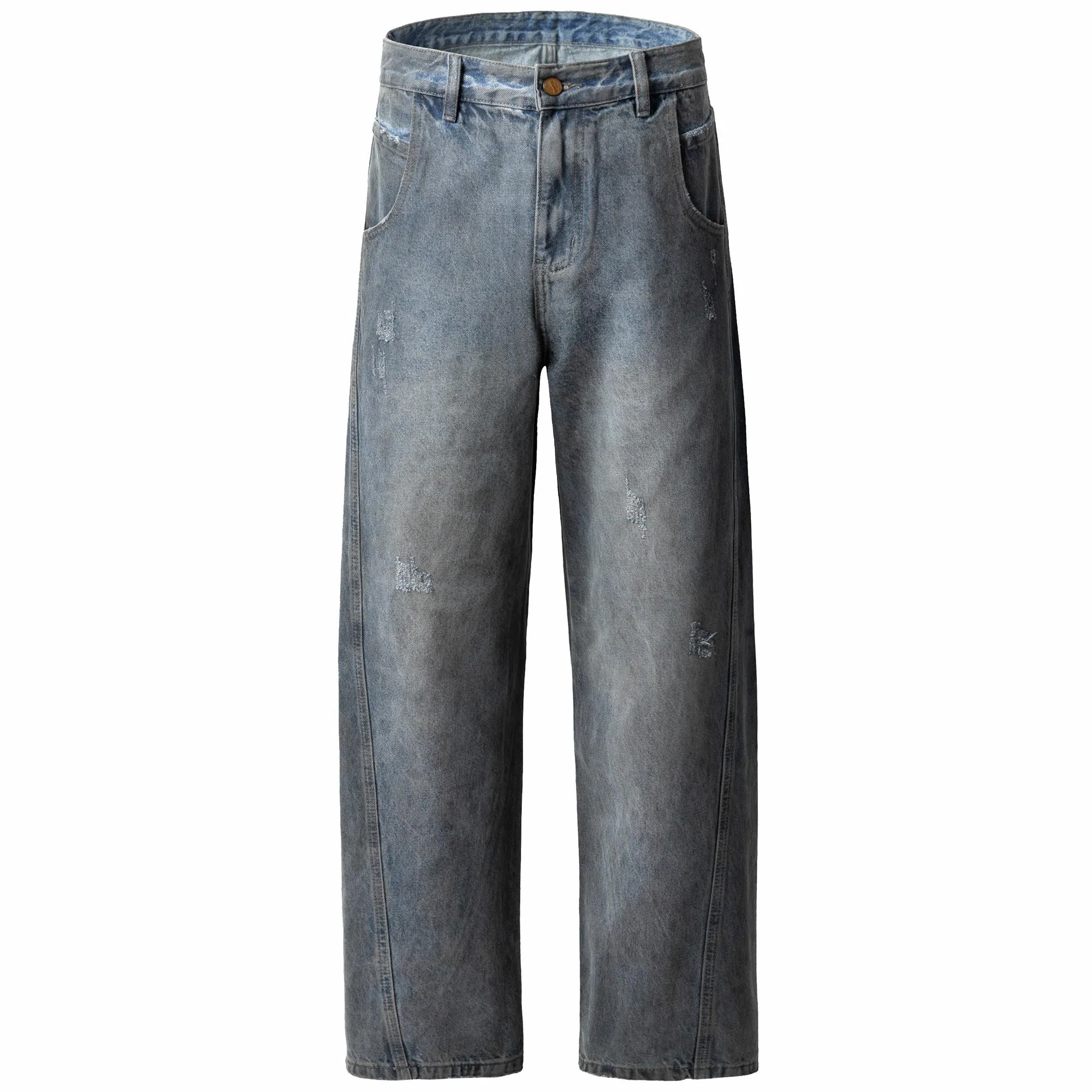 TUATARA Distressed Washed Grey Jeans