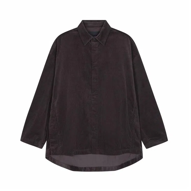 速写 街头纽扣复古灯芯绒潮流休闲长袖夹克 男款