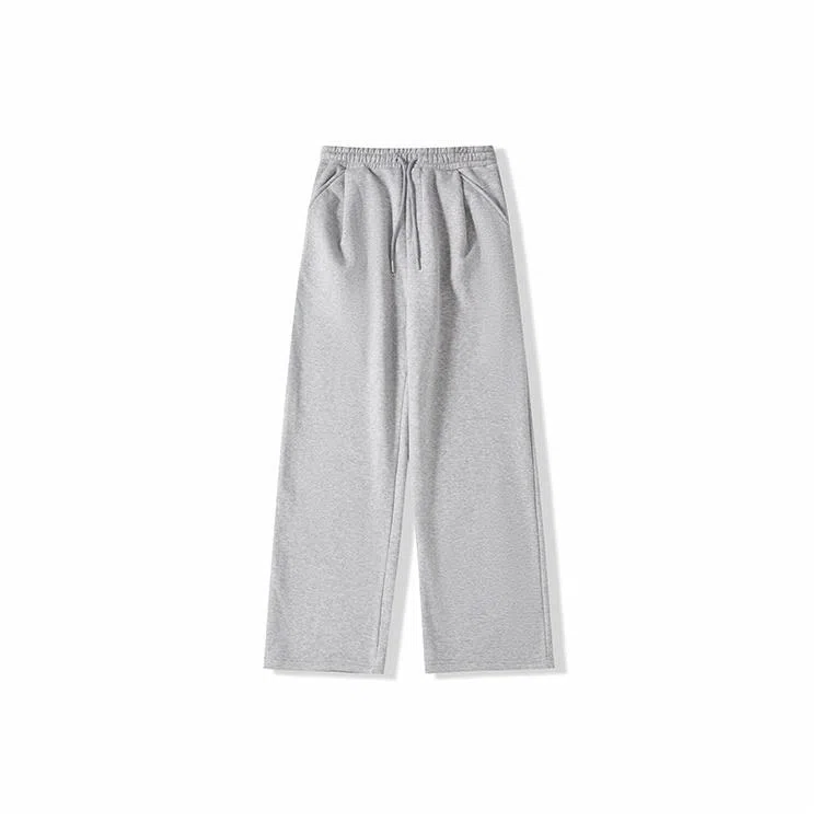 我是大卫 纯色直筒阔腿宽松休闲裤 男女同款