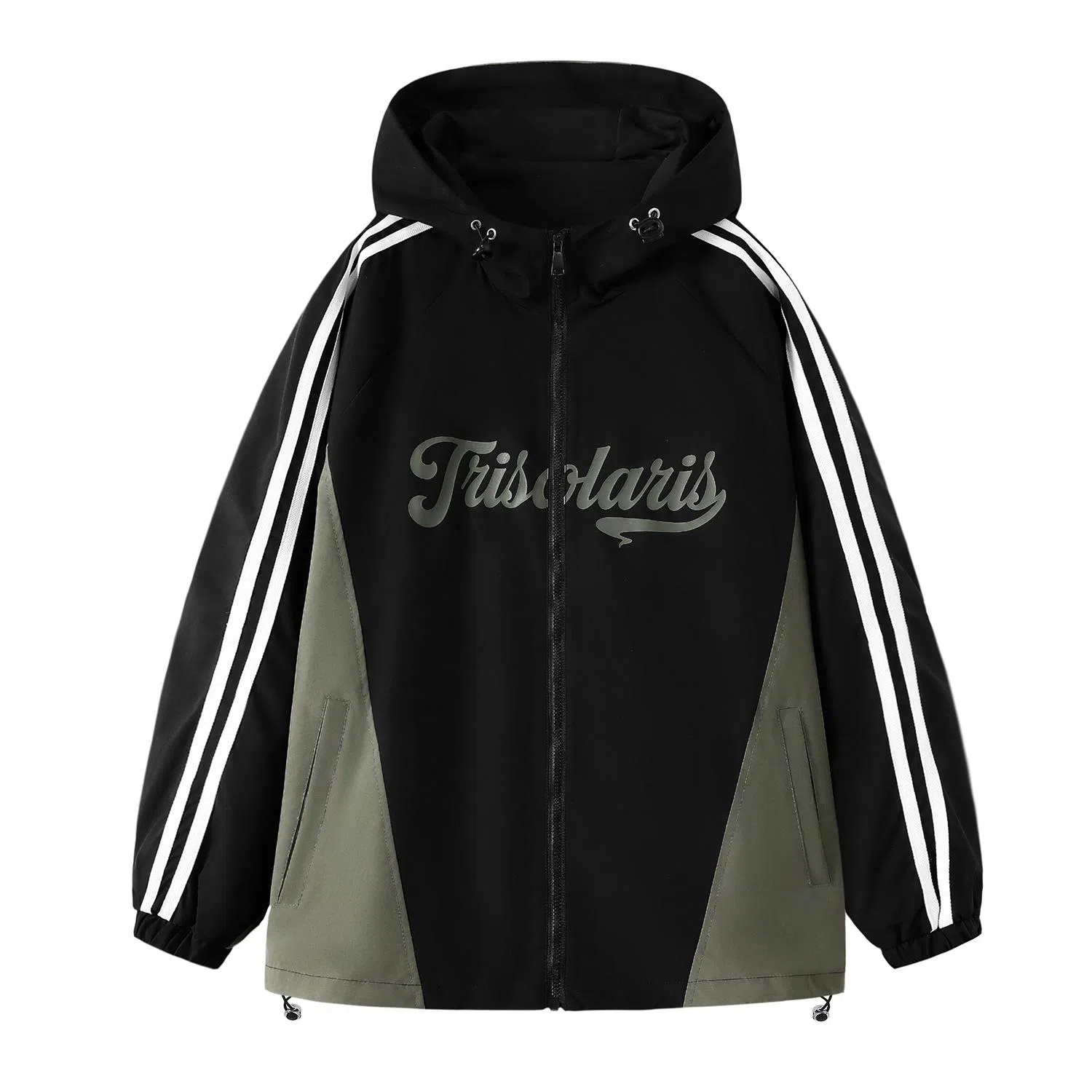 三体  文明水滴圣母眼泪系列 基础款字母印花连帽  防水防风冲锋衣 男女同款