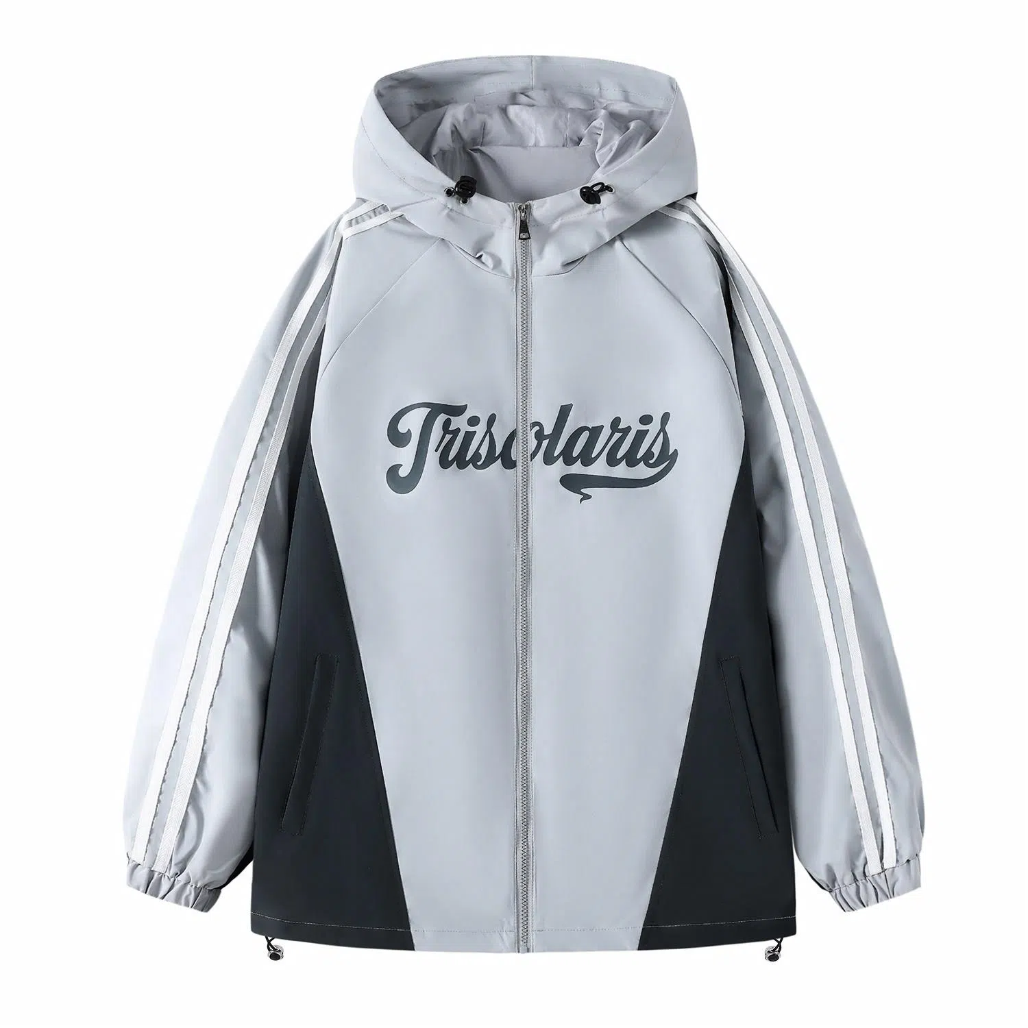 三体  文明水滴圣母眼泪系列 基础款字母印花连帽  防水防风冲锋衣 男女同款