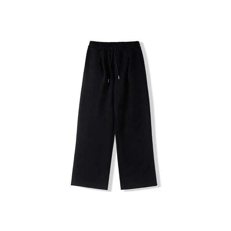 我是大卫 纯色直筒阔腿宽松休闲裤 男女同款