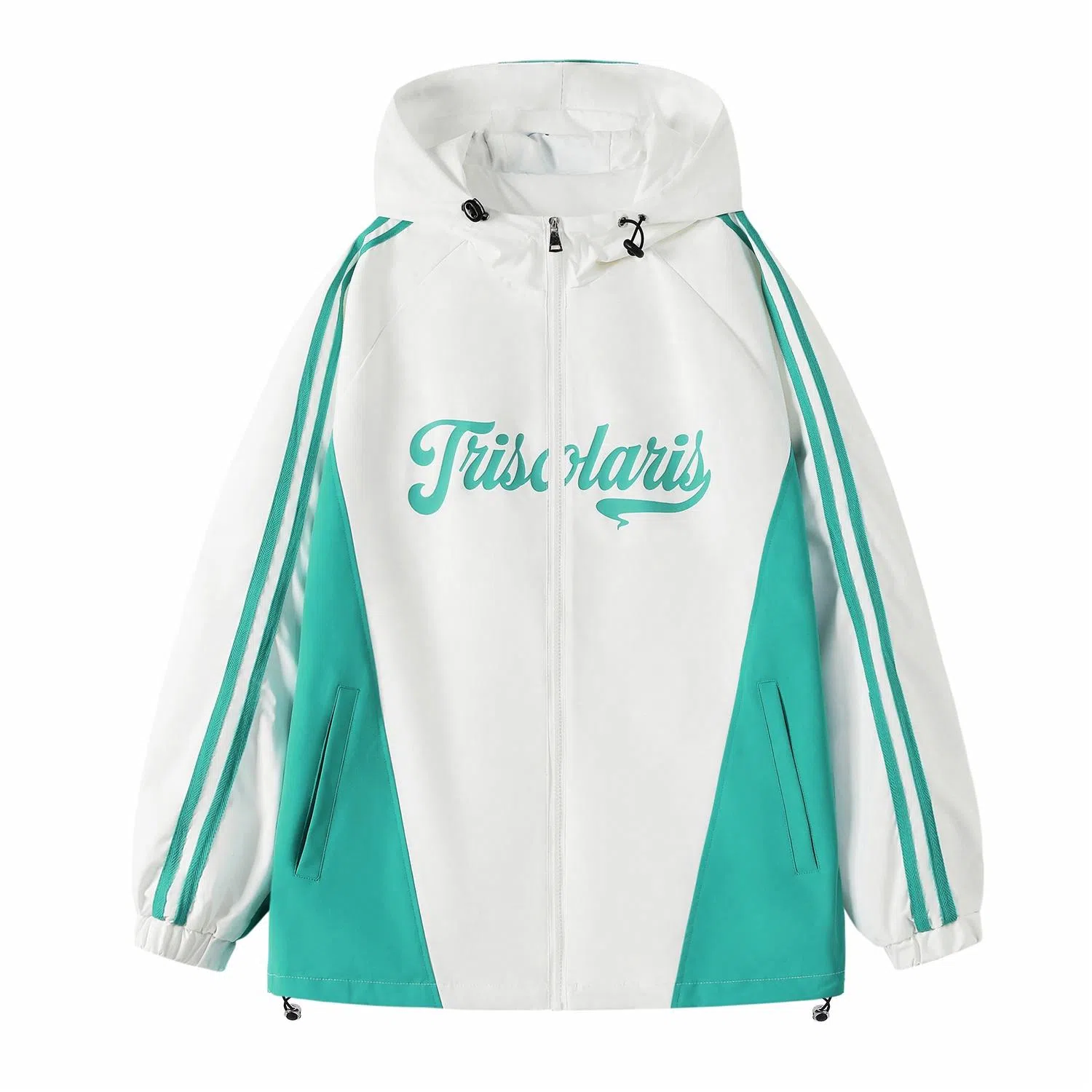 三体  文明水滴圣母眼泪系列 基础款字母印花连帽  防水防风冲锋衣 男女同款