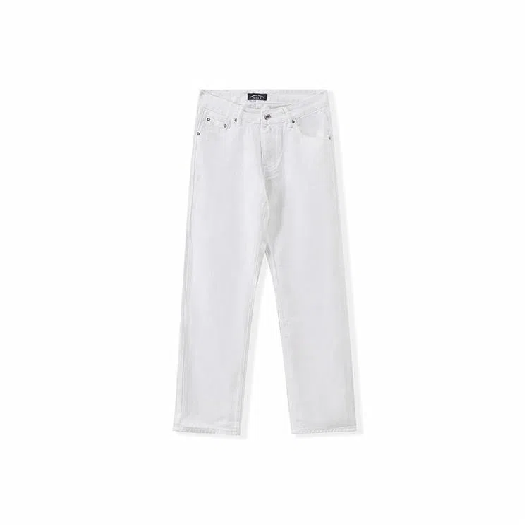 我是大卫 纯色直筒垂坠感经典休闲裤 男女同款 白色