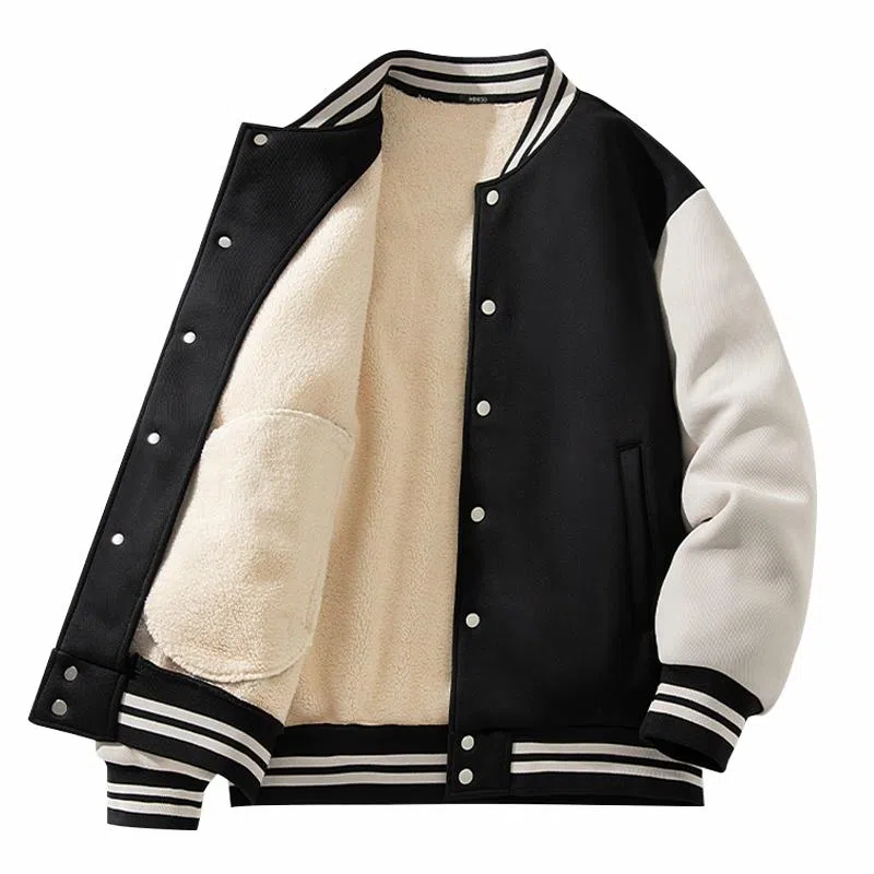 MINISO Fleece Varsity Jacket