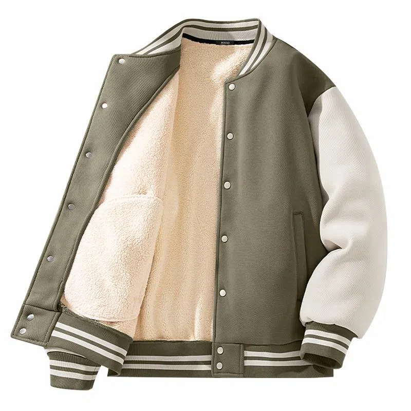 MINISO Fleece Varsity Jacket