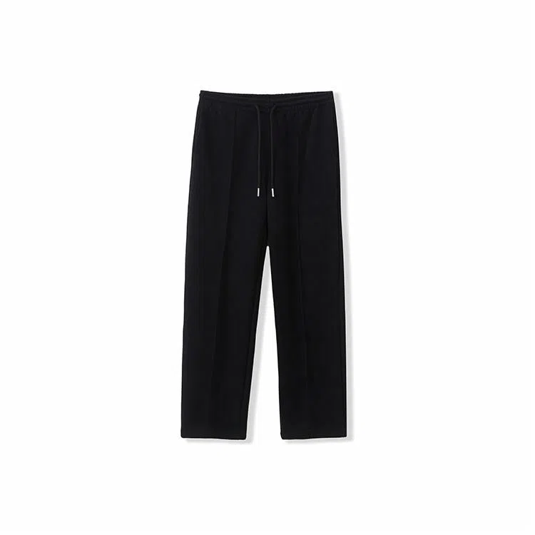 我是大卫 纯色简约垂感阔腿抽绳直筒休闲裤 男女同款