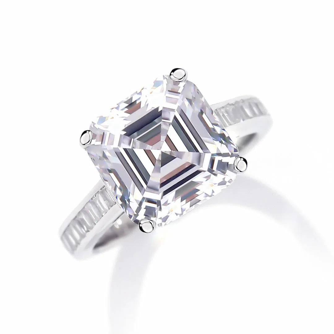 金杰福 阿斯切冰花 时尚 培育钻石 戒指 男女同款情侣款