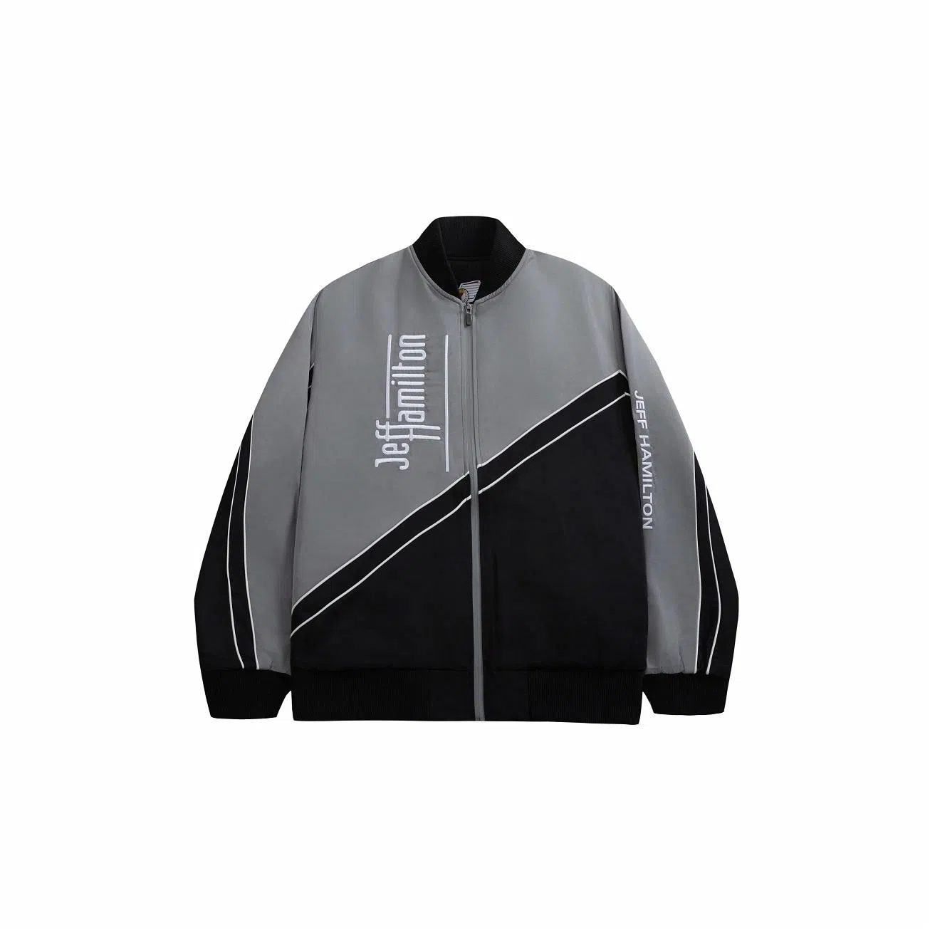 Jeff Hamilton Colorblock Logo Baseball Jacket