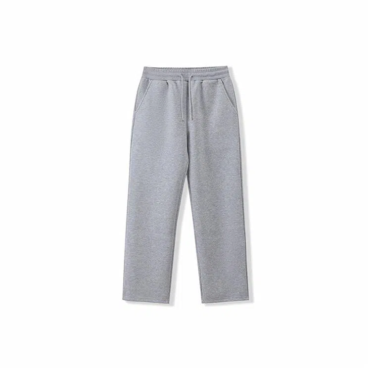 我是大卫 纯色简约保暖加厚阔腿宽松休闲裤 男女同款