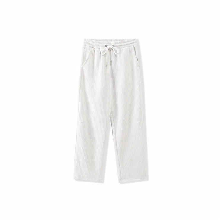 我是大卫 灯芯绒坠感宽松直筒休闲裤 男女同款