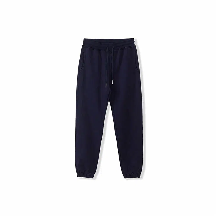 我是大卫 纯色宽松百搭束脚系带中腰休闲裤 男女同款