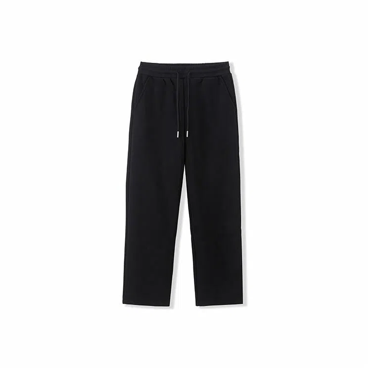 我是大卫 纯色简约保暖加厚阔腿宽松休闲裤 男女同款