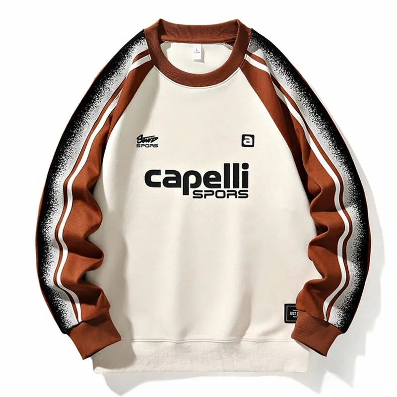 极限涡轮 美式学院风基础字母印花潮流时尚长袖圆领厚款舒适保暖通勤个性百搭打底卫衣 男女同款