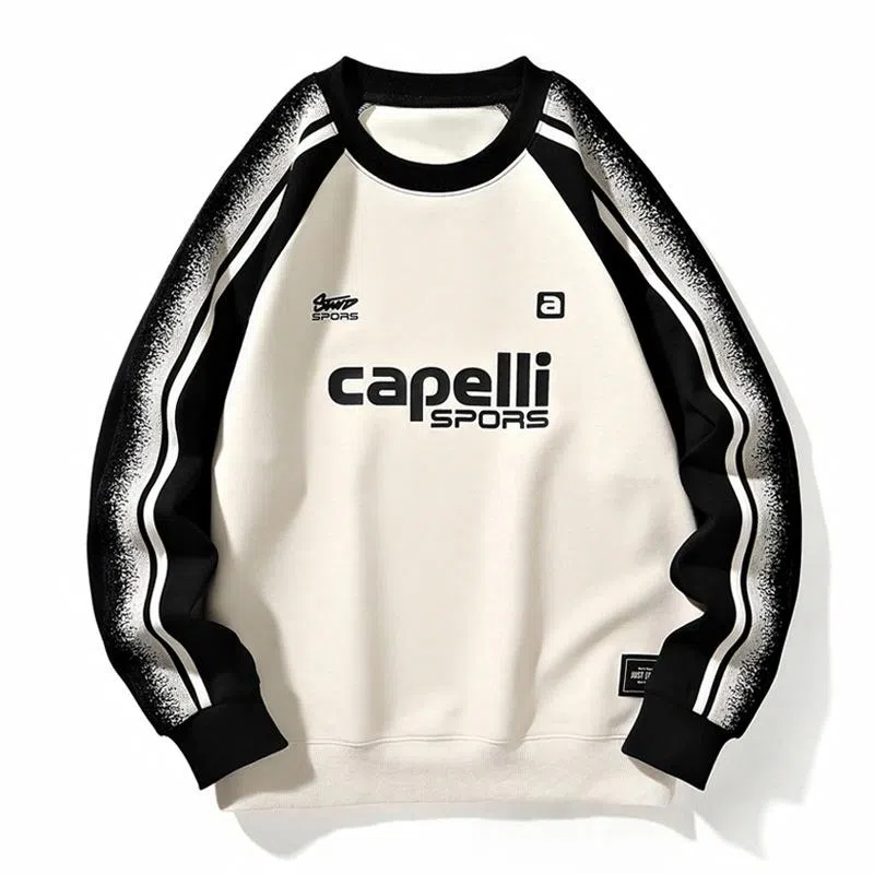 极限涡轮 美式学院风基础字母印花潮流时尚长袖圆领厚款舒适保暖通勤个性百搭打底卫衣 男女同款