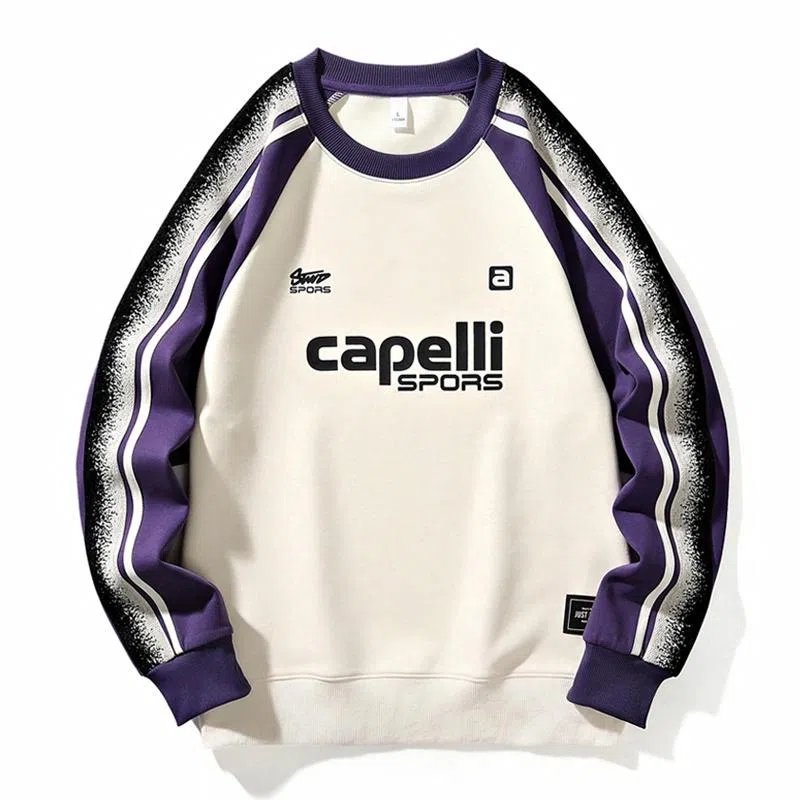 极限涡轮 美式学院风基础字母印花潮流时尚长袖圆领厚款舒适保暖通勤个性百搭打底卫衣 男女同款