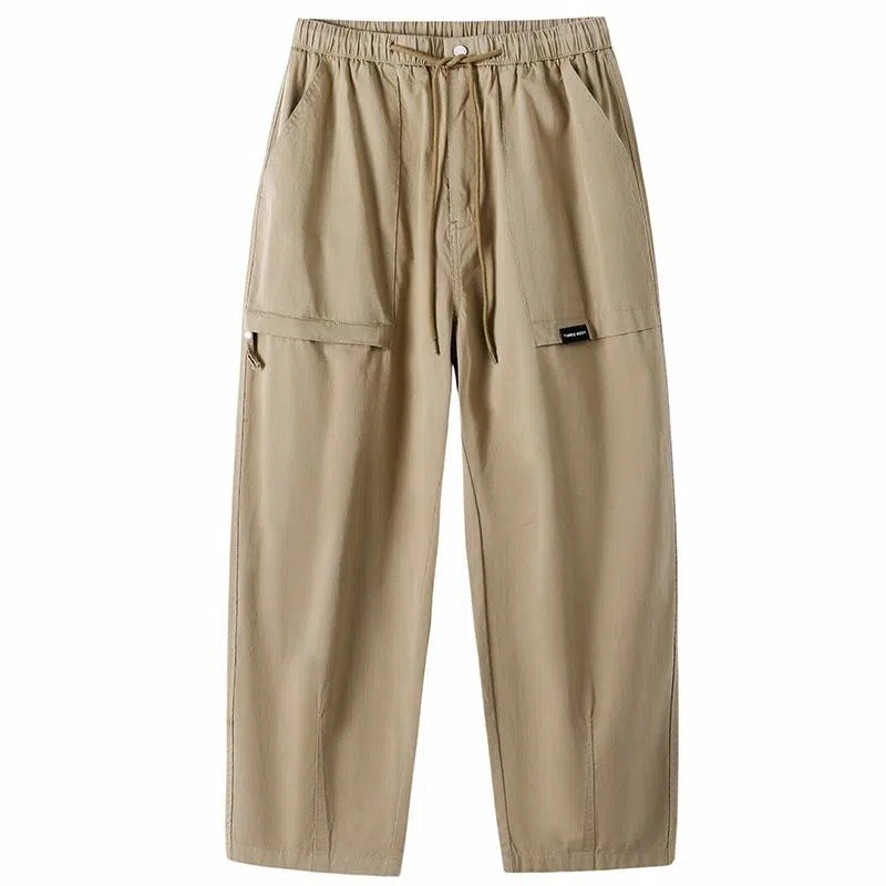 三体 宽松直筒松紧休闲裤 男女同款