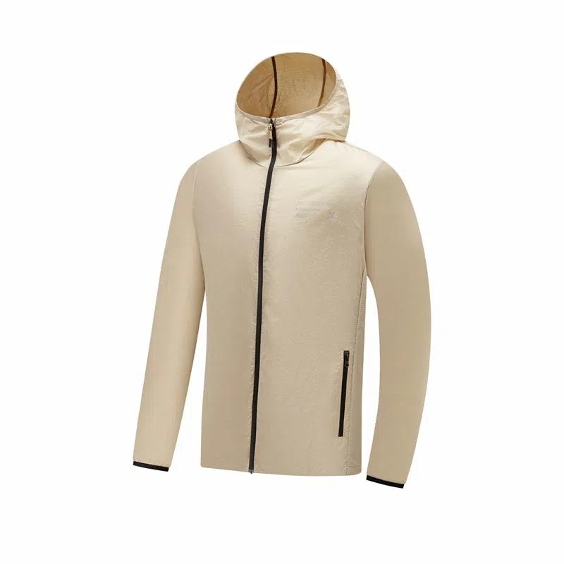 特步 轻薄透气舒适 防紫外线防晒服 男款 风滚草