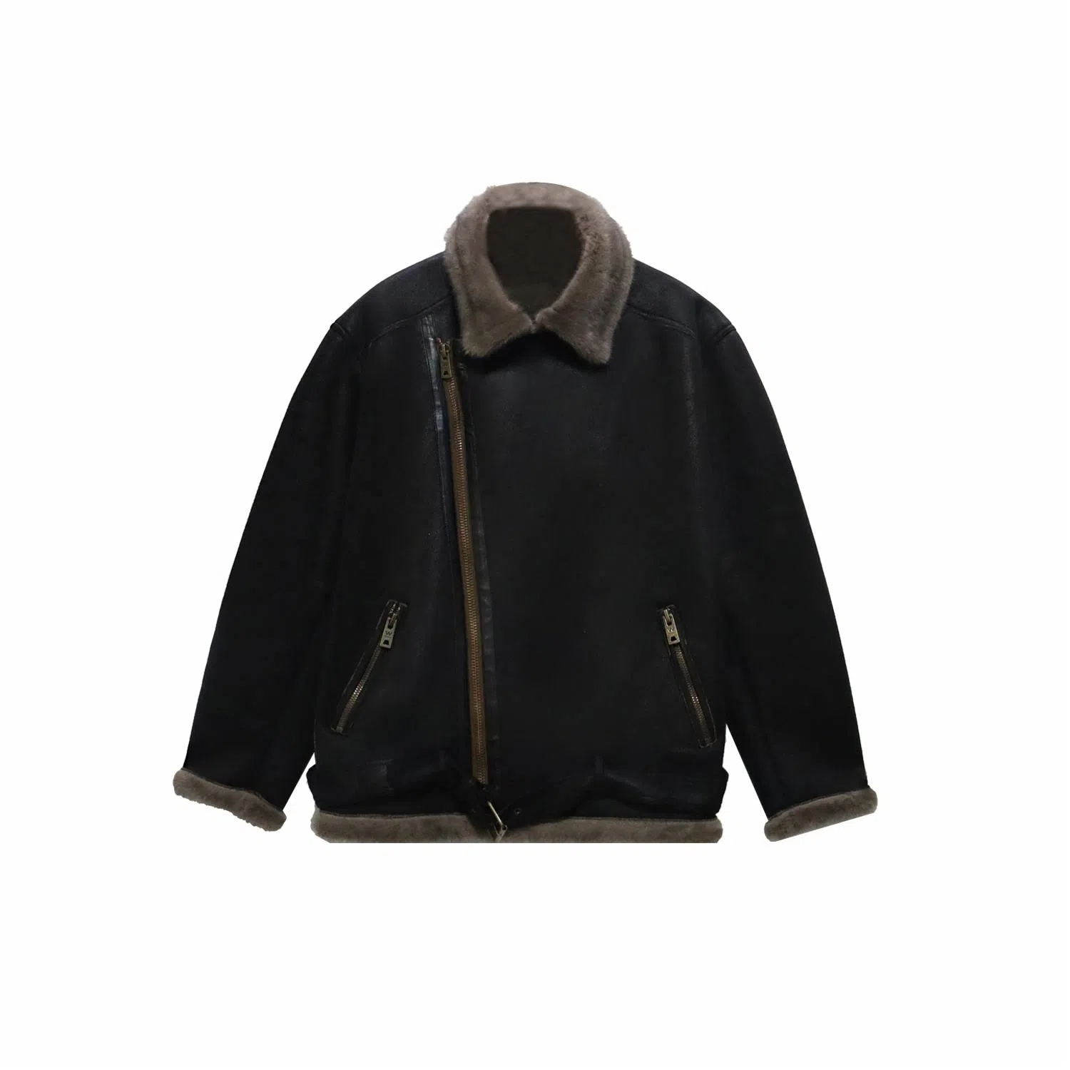WILD LEADER Brown Black Jacket