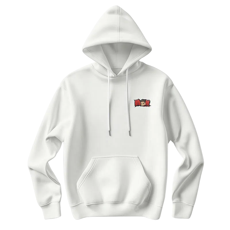 腾讯视频草场地 左手上篮官方系列 运动休闲百搭加绒卫衣 男女同款 白色