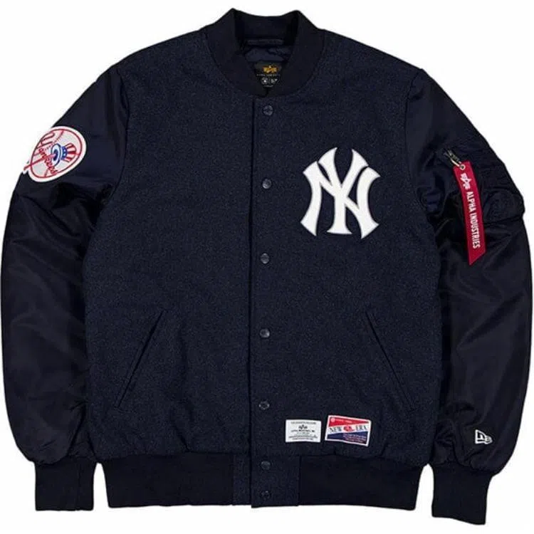 New Era Bomber Jacket Navy