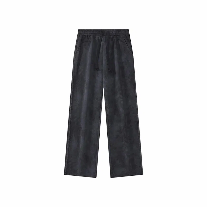 双星八特 扎染脏脏裤宽松直筒美式运动裤子高街长裤休闲裤 男女同款