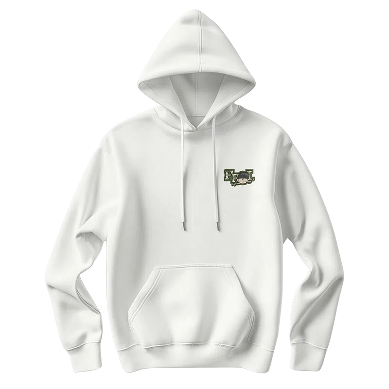 腾讯视频草场地 左手上篮官方系列 运动休闲百搭加绒卫衣 男女同款 白色