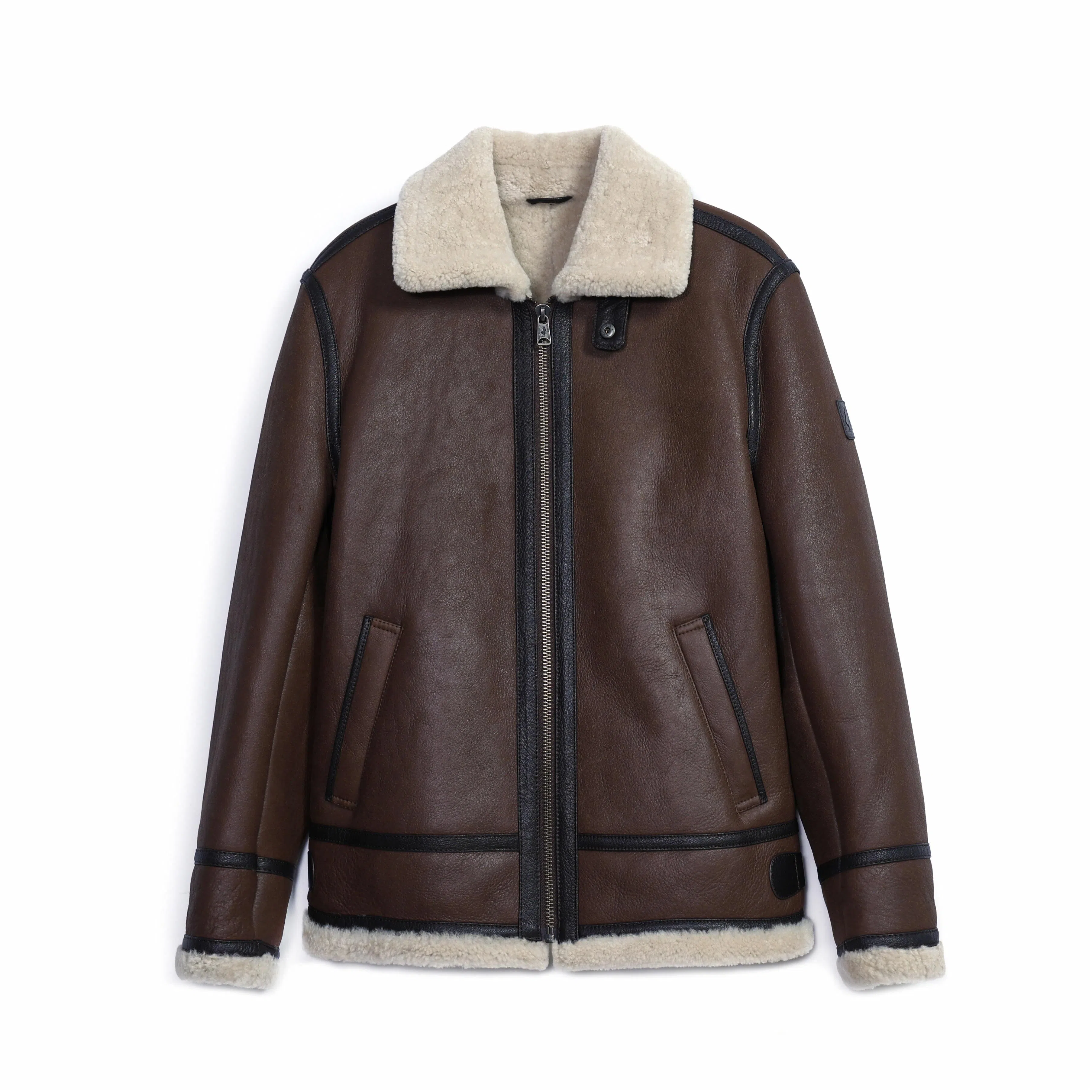 MCS M65 Trench Shearling Leather Jacket