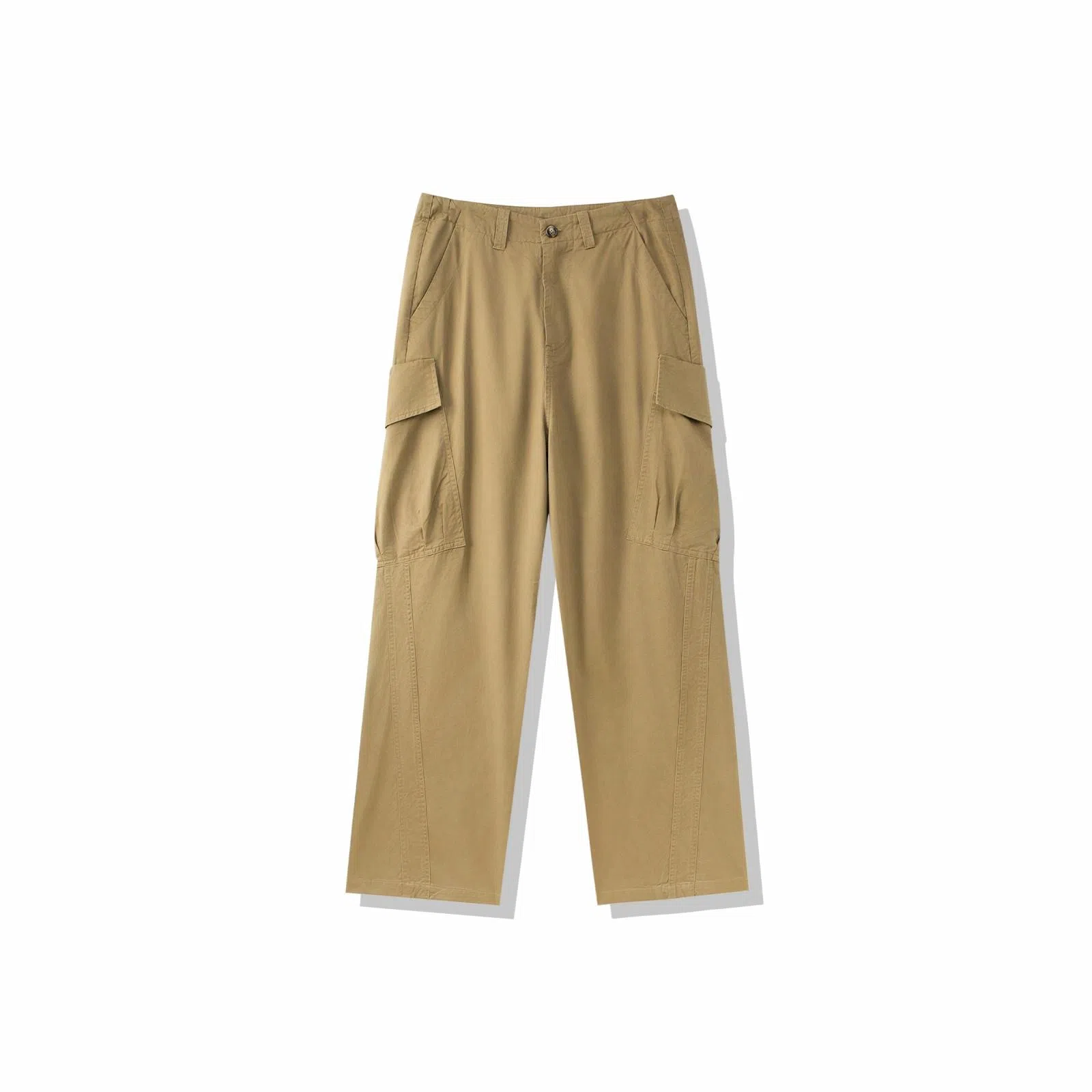 我是大卫 工装宽松美式复古高级感通勤户外大口袋直筒休闲裤 男女同款 深卡其色