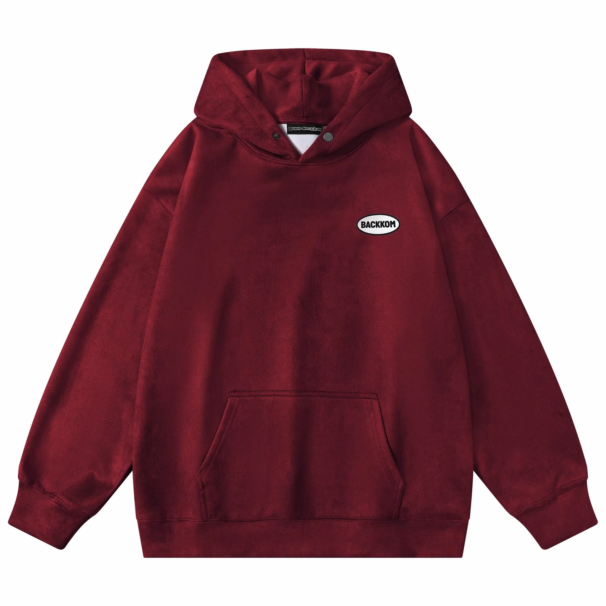 大卫贝肯 美式复古简约字母印花休闲宽松重磅百搭舒适连帽套头卫衣 男女同款