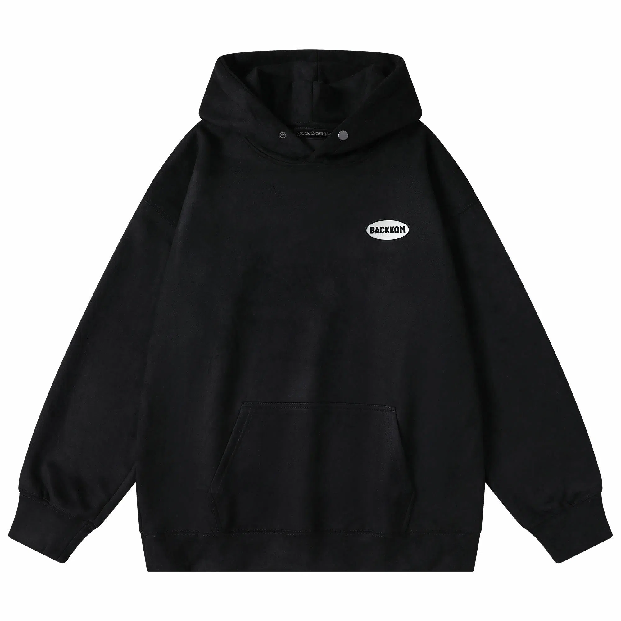 大卫贝肯 美式复古简约字母印花休闲宽松重磅百搭舒适连帽套头卫衣 男女同款