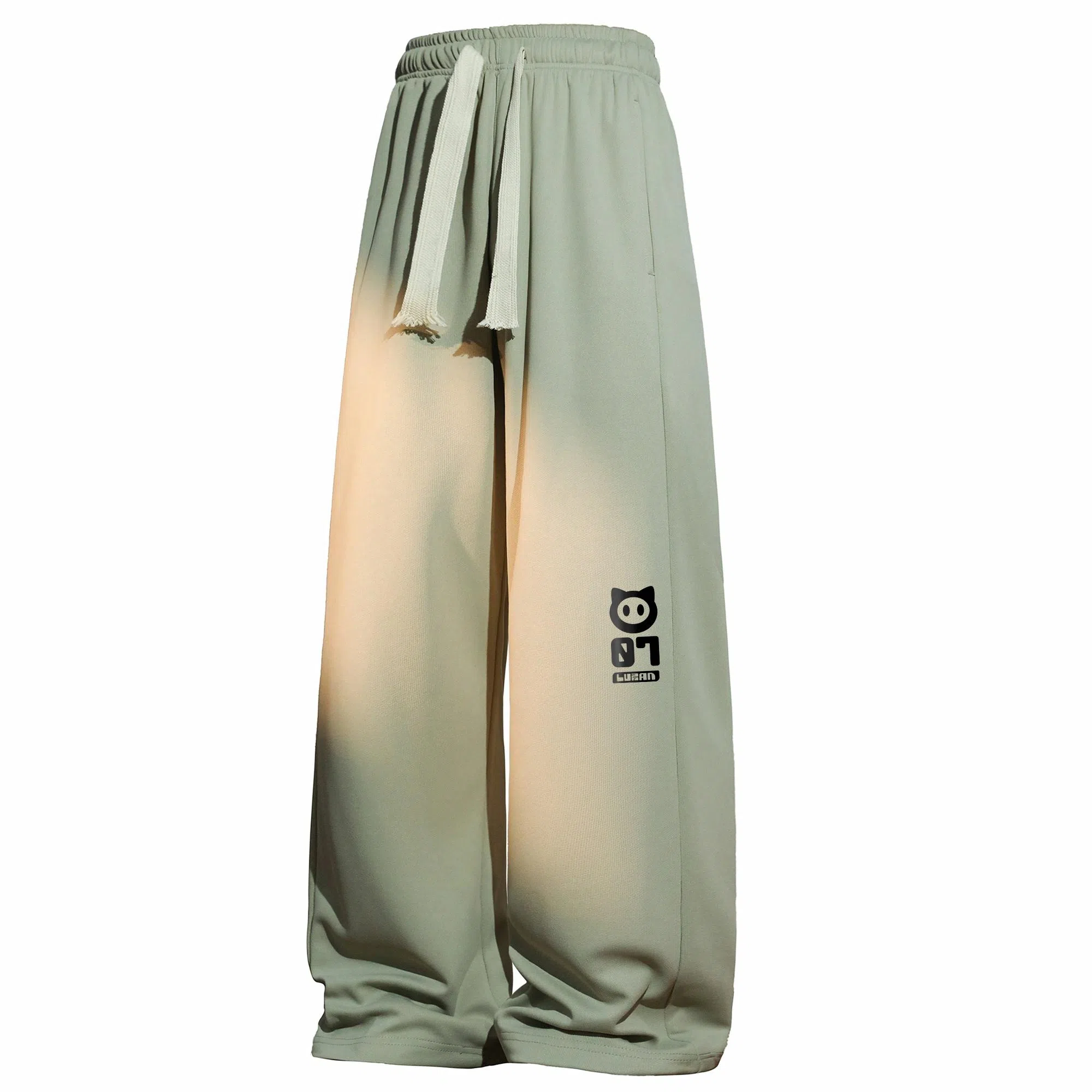 王者荣耀 鲁班七号星空梦想款 内里保暖加绒加厚直筒阔腿长裤宽松百搭亲肤舒适字母印花潮流个性学院风休闲裤 男女同款