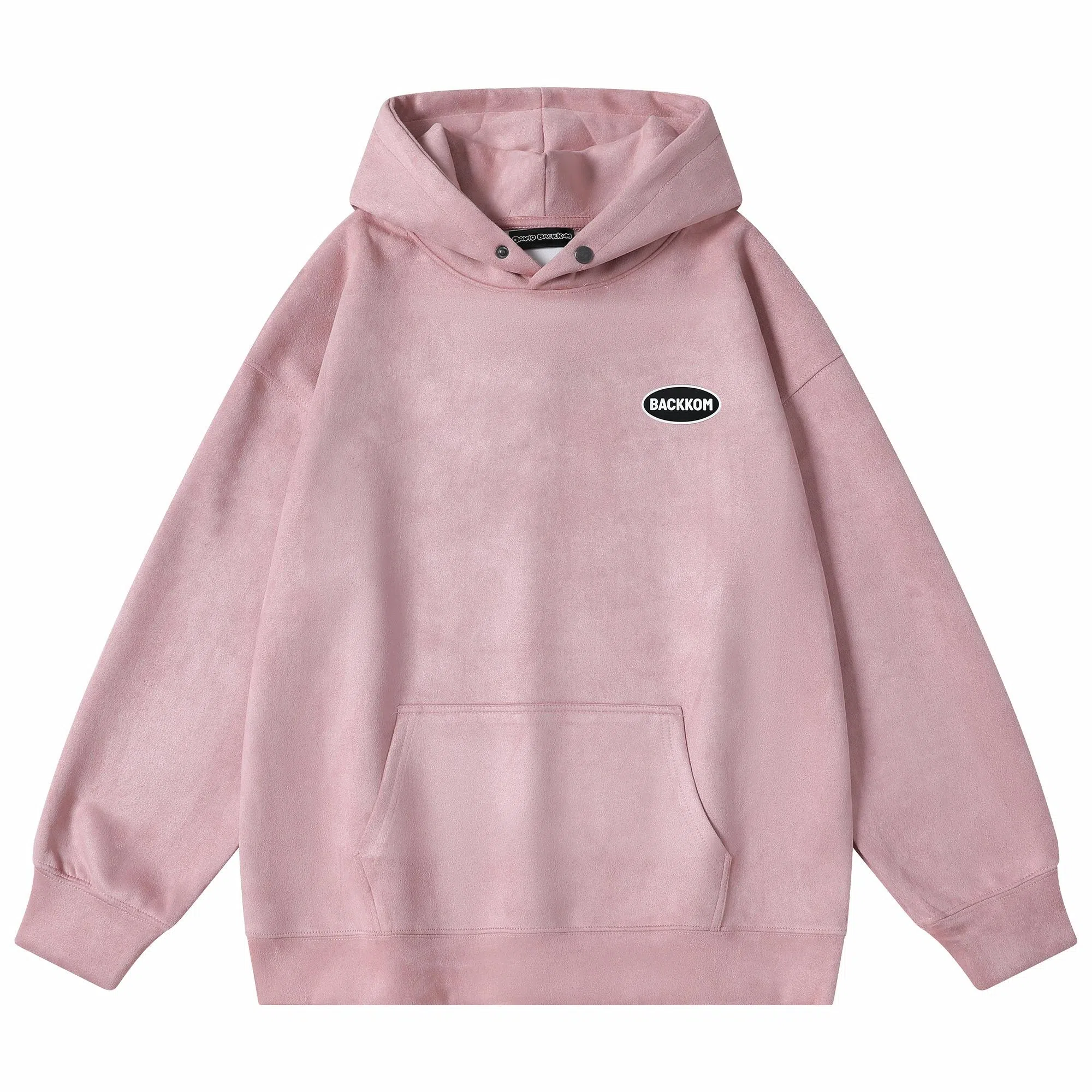 大卫贝肯 美式复古简约字母印花休闲宽松重磅百搭舒适连帽套头卫衣 男女同款