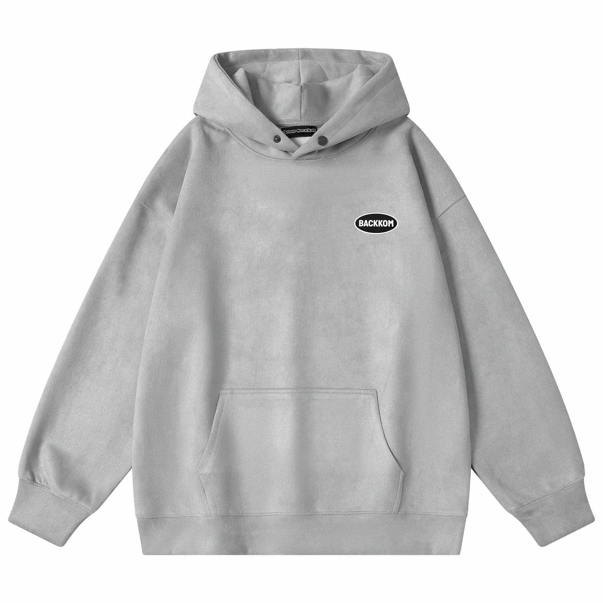 大卫贝肯 美式复古简约字母印花休闲宽松重磅百搭舒适连帽套头卫衣 男女同款