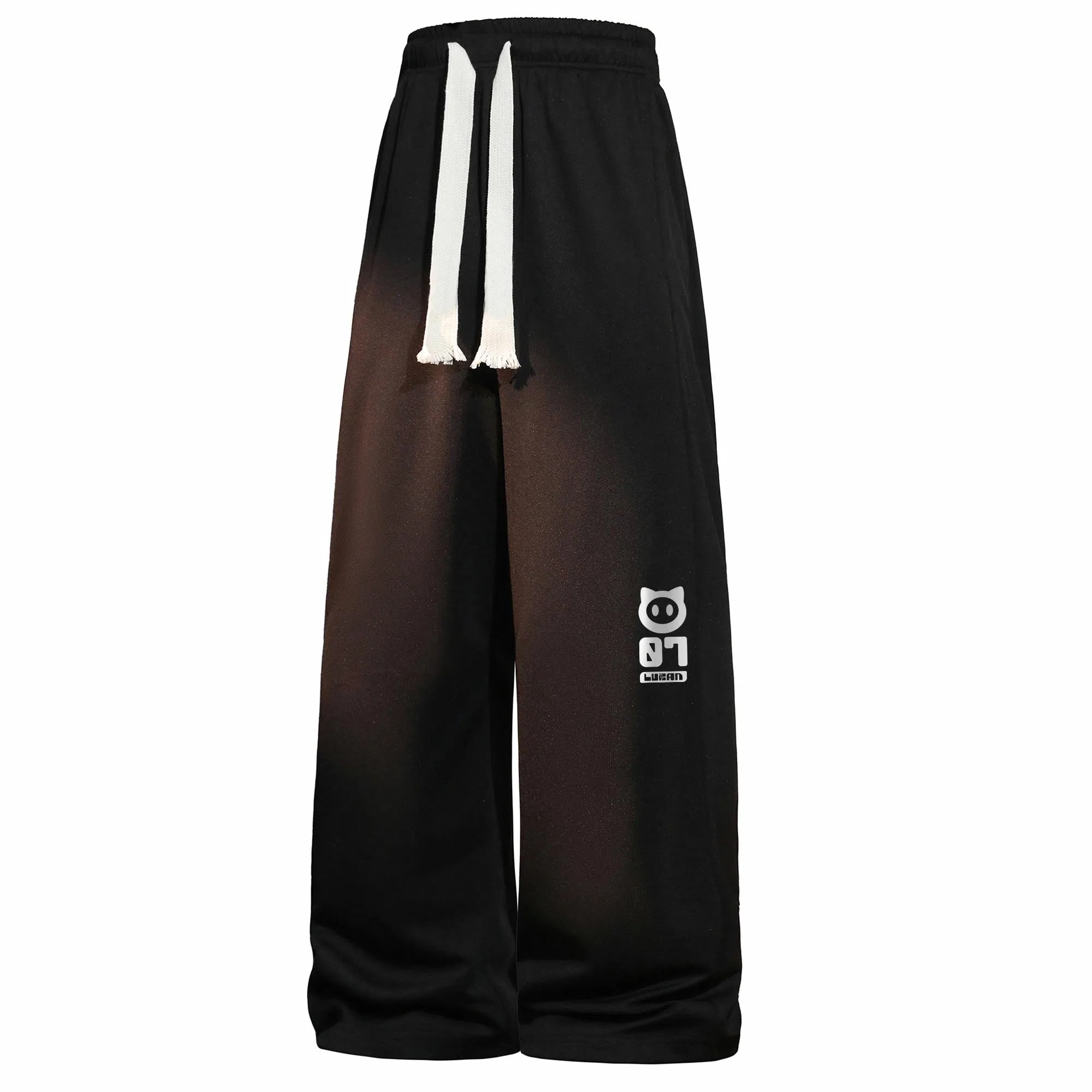 王者荣耀 鲁班七号星空梦想款 内里保暖加绒加厚直筒阔腿长裤宽松百搭亲肤舒适字母印花潮流个性学院风休闲裤 男女同款