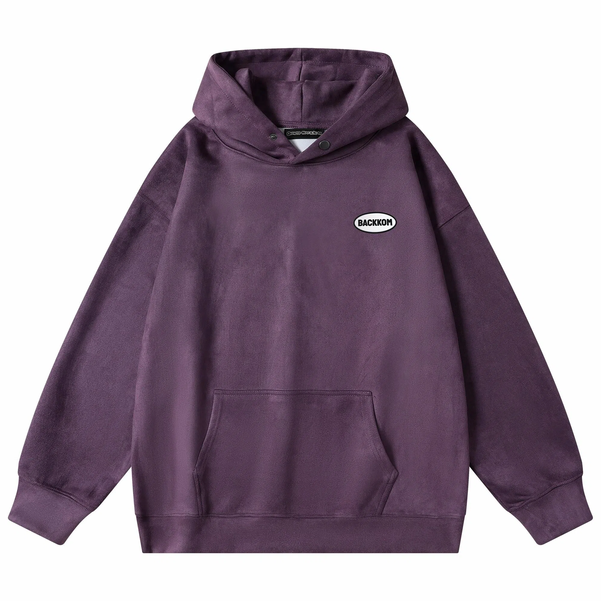 大卫贝肯 美式复古简约字母印花休闲宽松重磅百搭舒适连帽套头卫衣 男女同款