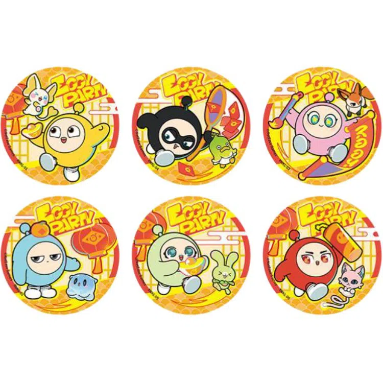 卡游 蛋仔派对马口铁新春系列周边谷子挂件胸章吧唧  徽章