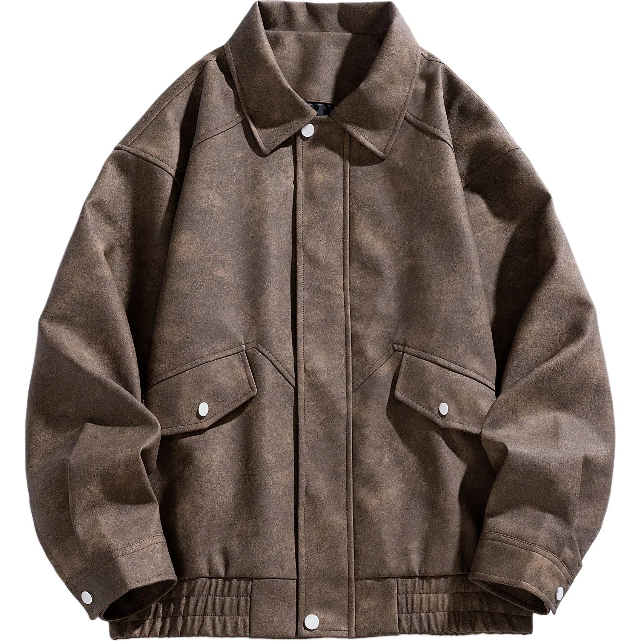 美式潮流复古翻领多风格休闲服饰皮衣 男女同款