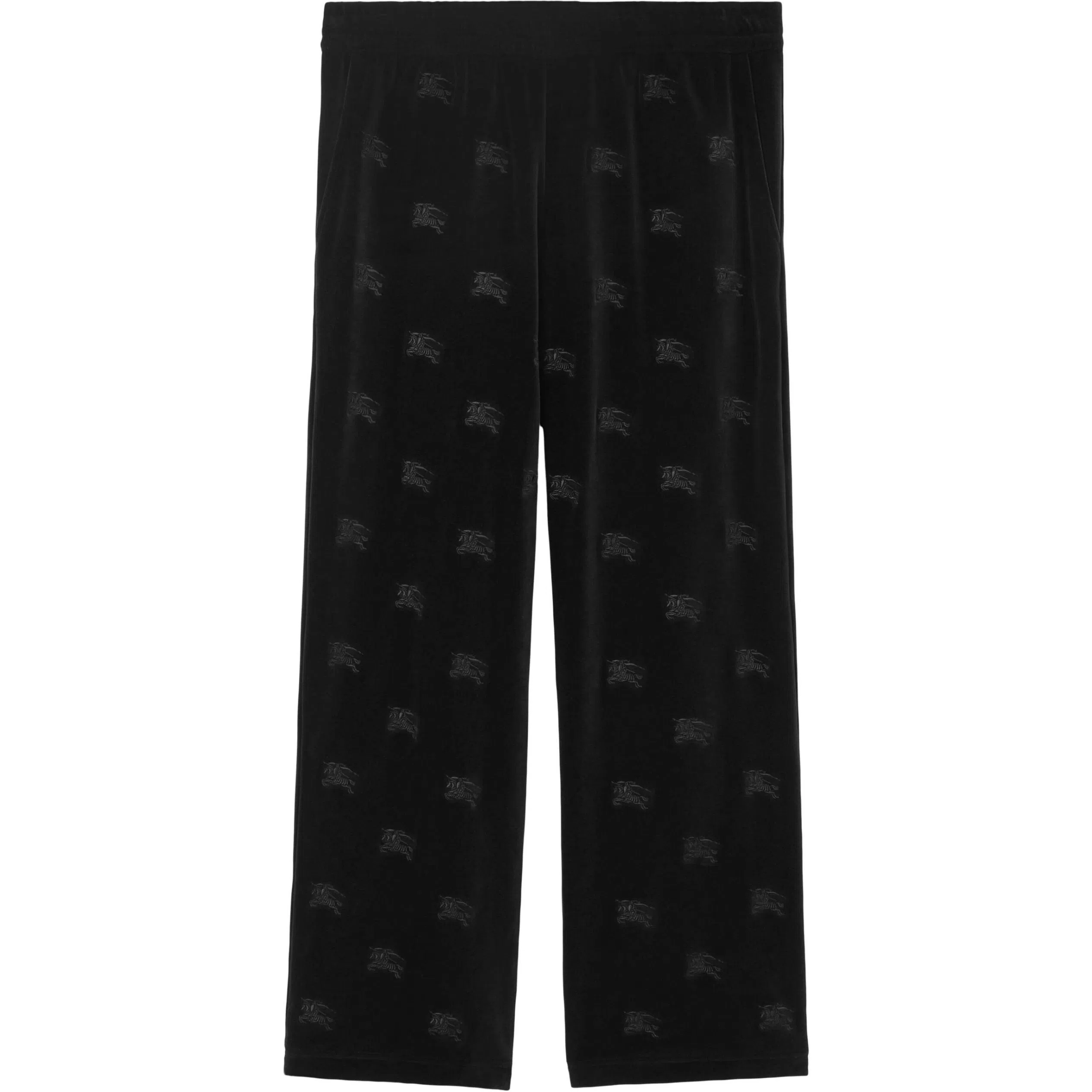 Burberry Printed Elastic Casual Pants Black