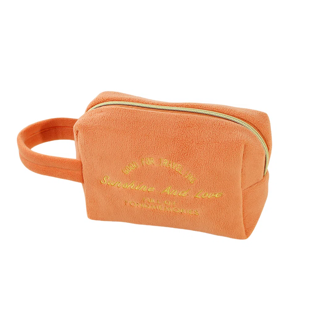 馨枕居 经典糖果色丝绒手提大容量便携八角化妆包