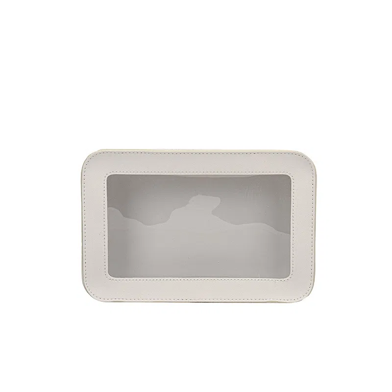 馨枕居 白色简约时尚透明化妆包 高级