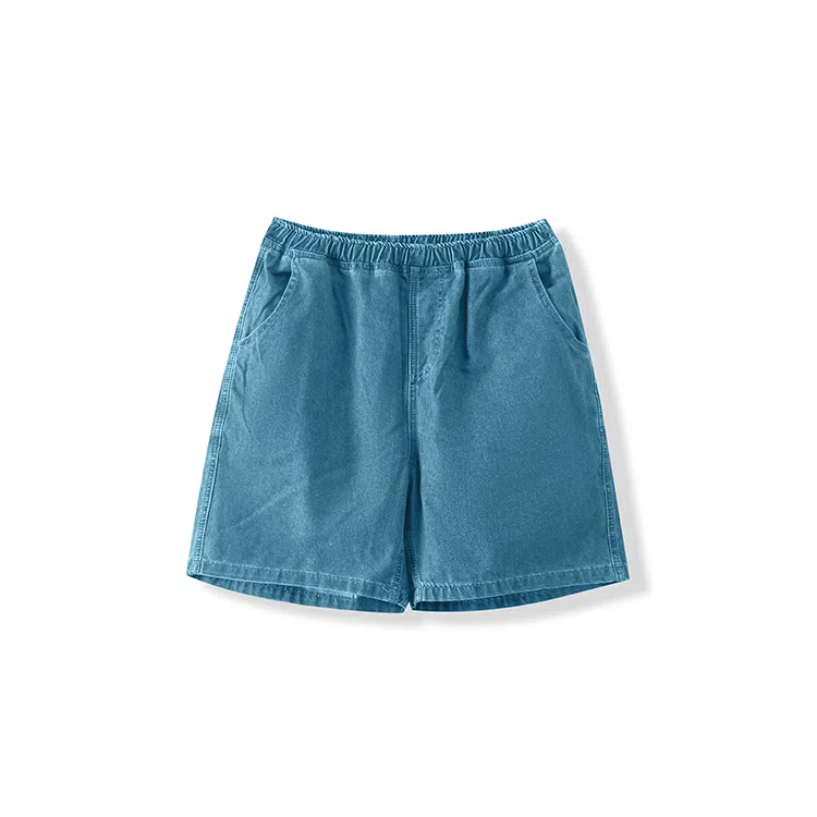 我是大卫 休闲五分宽松牛仔短裤 男女同款 蓝色
