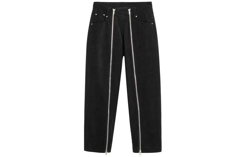 速写 纯色中腰直筒休闲裤 男款