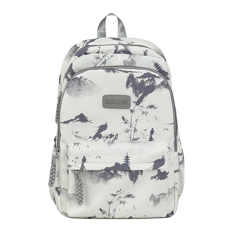 醇龙 简约百搭时尚 尼龙 双肩包 男女同款情侣款 粉色/红色/黑色/灰色/绿色