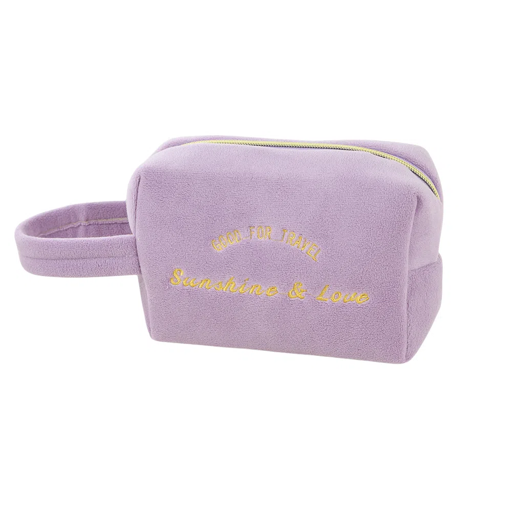 馨枕居 经典糖果色丝绒手提大容量便携八角化妆包