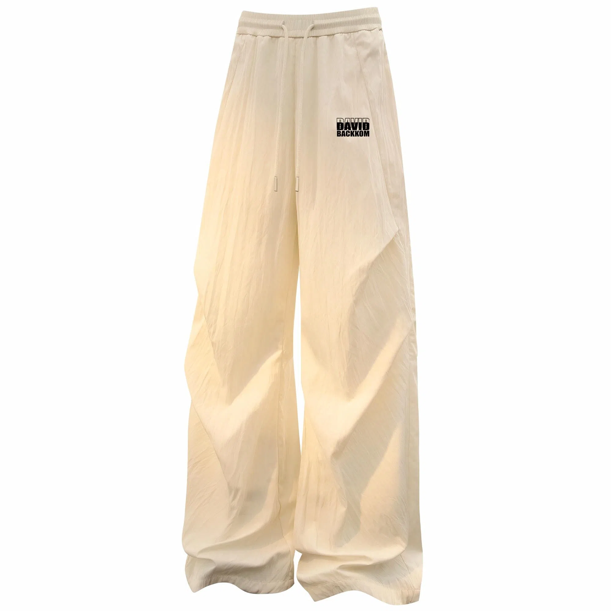 大卫贝肯 宽松简约纯色系带休闲裤 男女同款